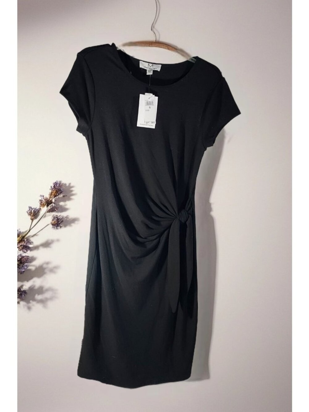 Magaschoni Collection Scoop Neck Waist Sheath Dress